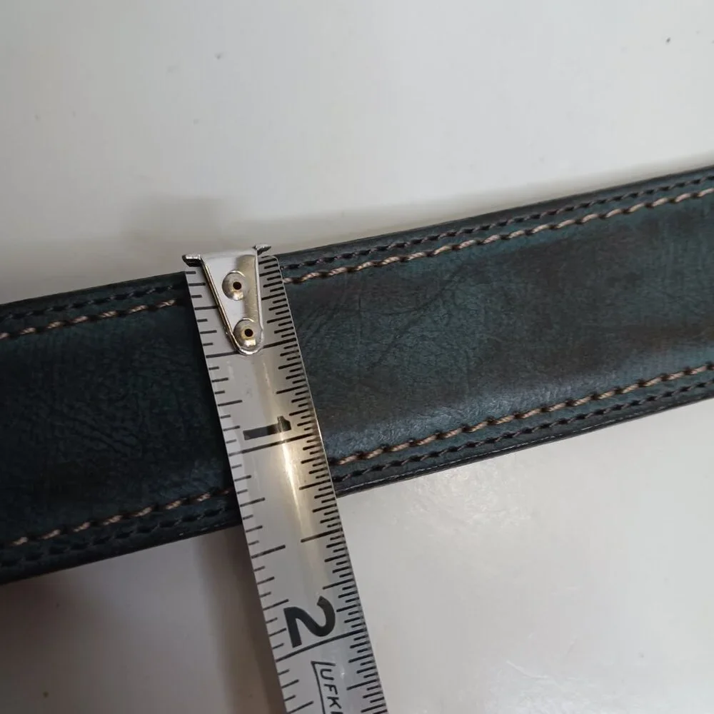 Dickies Genuine Leather Belt Casual Blue Distressed size 40/100